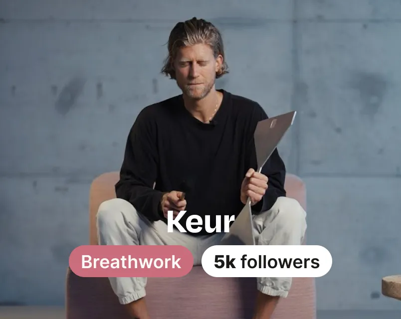 Keur, breathwork creator with 5K followers