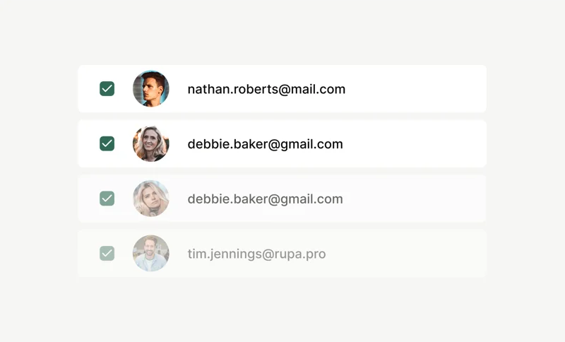 A list of email subscribers