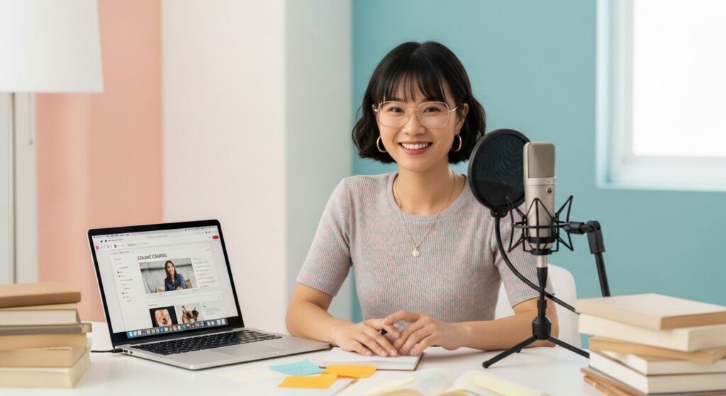 Services for selling online courses to an audience