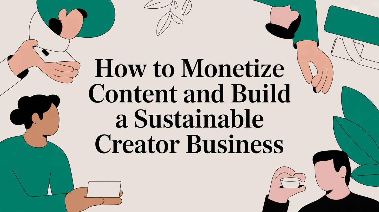 how to monetize content creator business