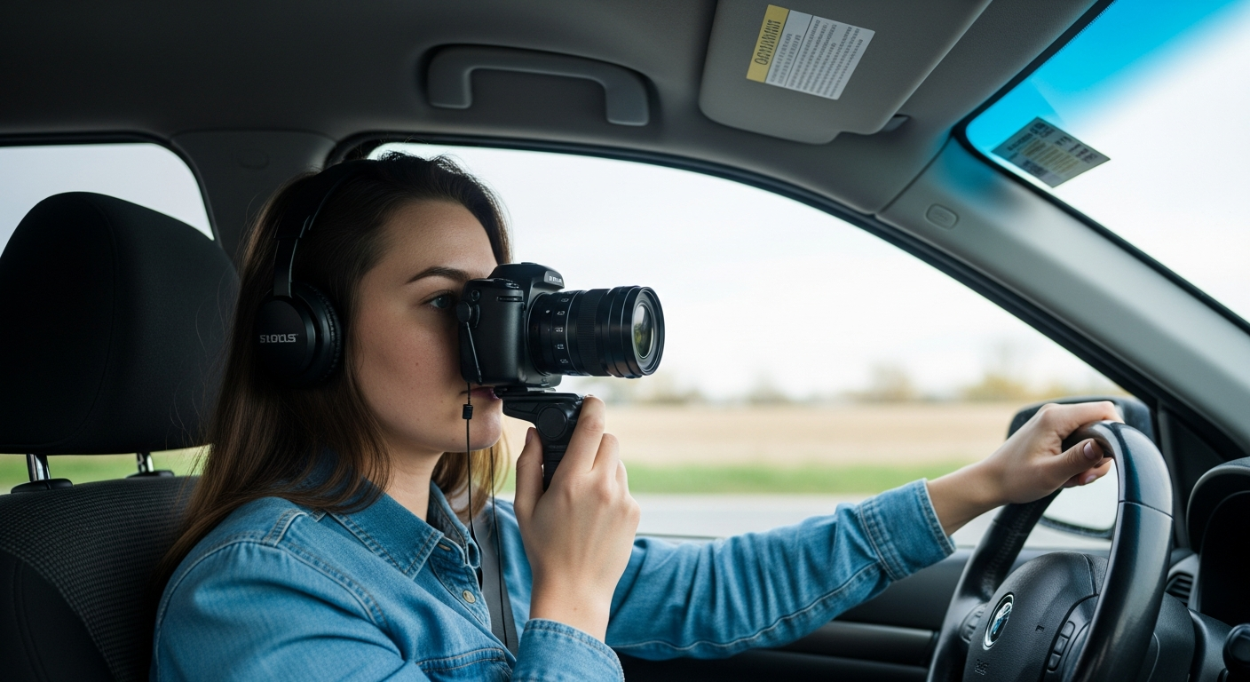 instagram while driving